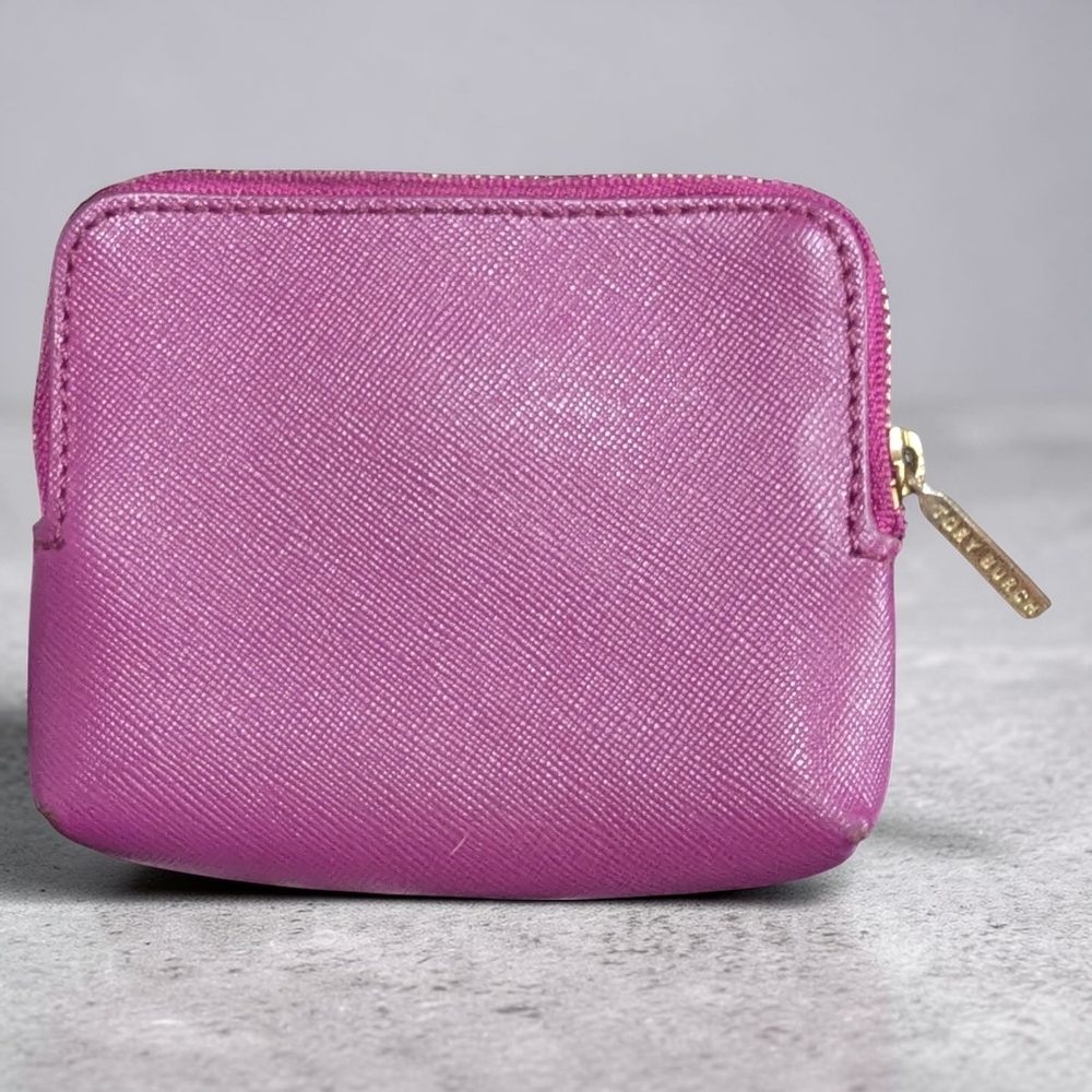 Tory Burch Pink Leather Coin Pouch - Picture 3 of 7
